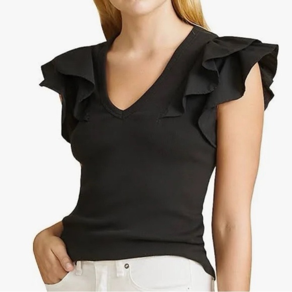 Veronica Beard Cathie ruffled top L